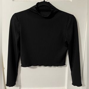 Long Sleeve Cropped Turtleneck